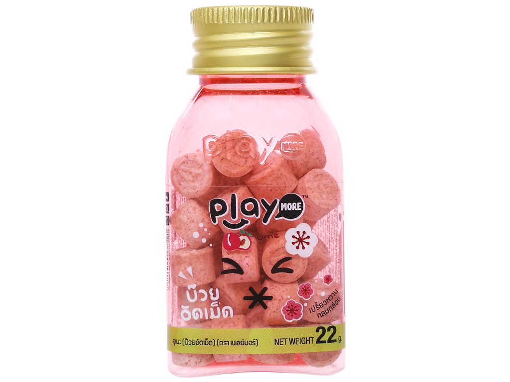 Combo 6 Hũ Kẹo Play More Thái Lan 22g (6 vị)