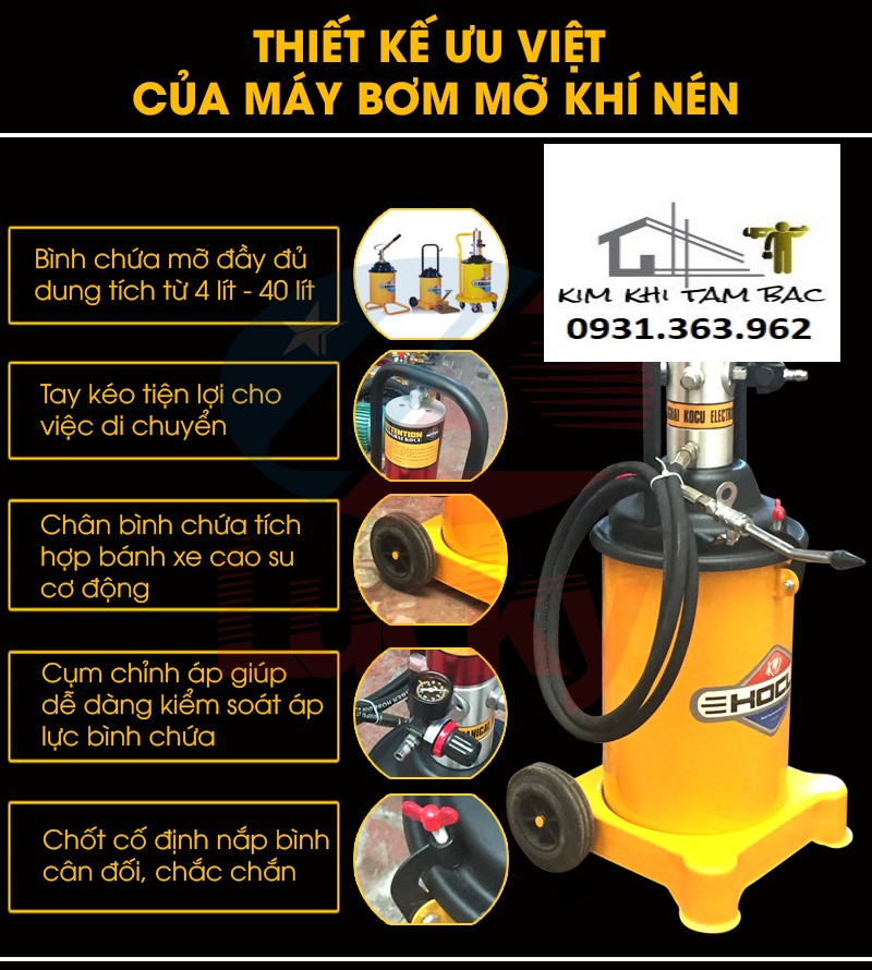 MÁY BƠM MỠ BẰNG CHÂN GZ-6J/12L