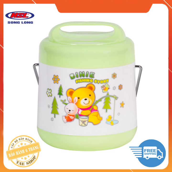 Cặp Lồng Inox Song Long 2108 - Cặp Lồng 2 Ngăn, Đựng Cơm Bún Miến Phở