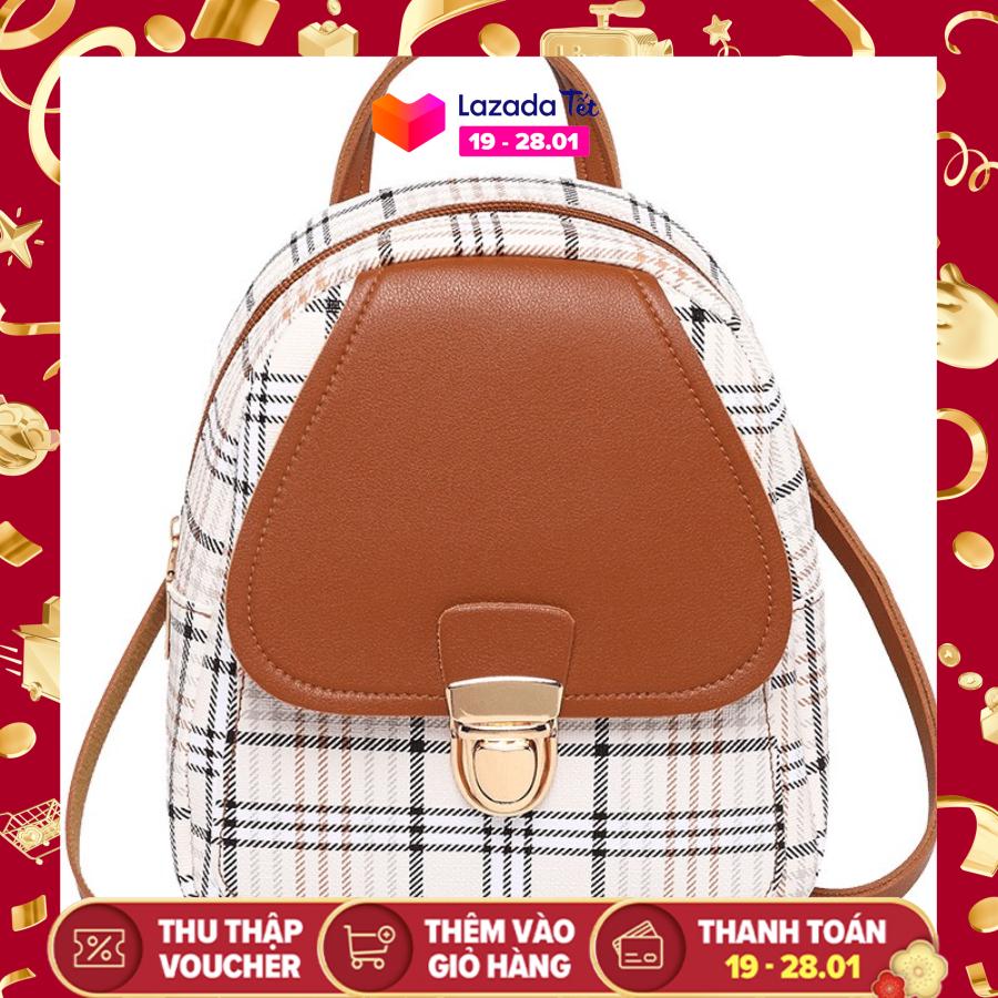 [HCM]Balo nữ mini caro phong cách Hàn Quốc siêu hot