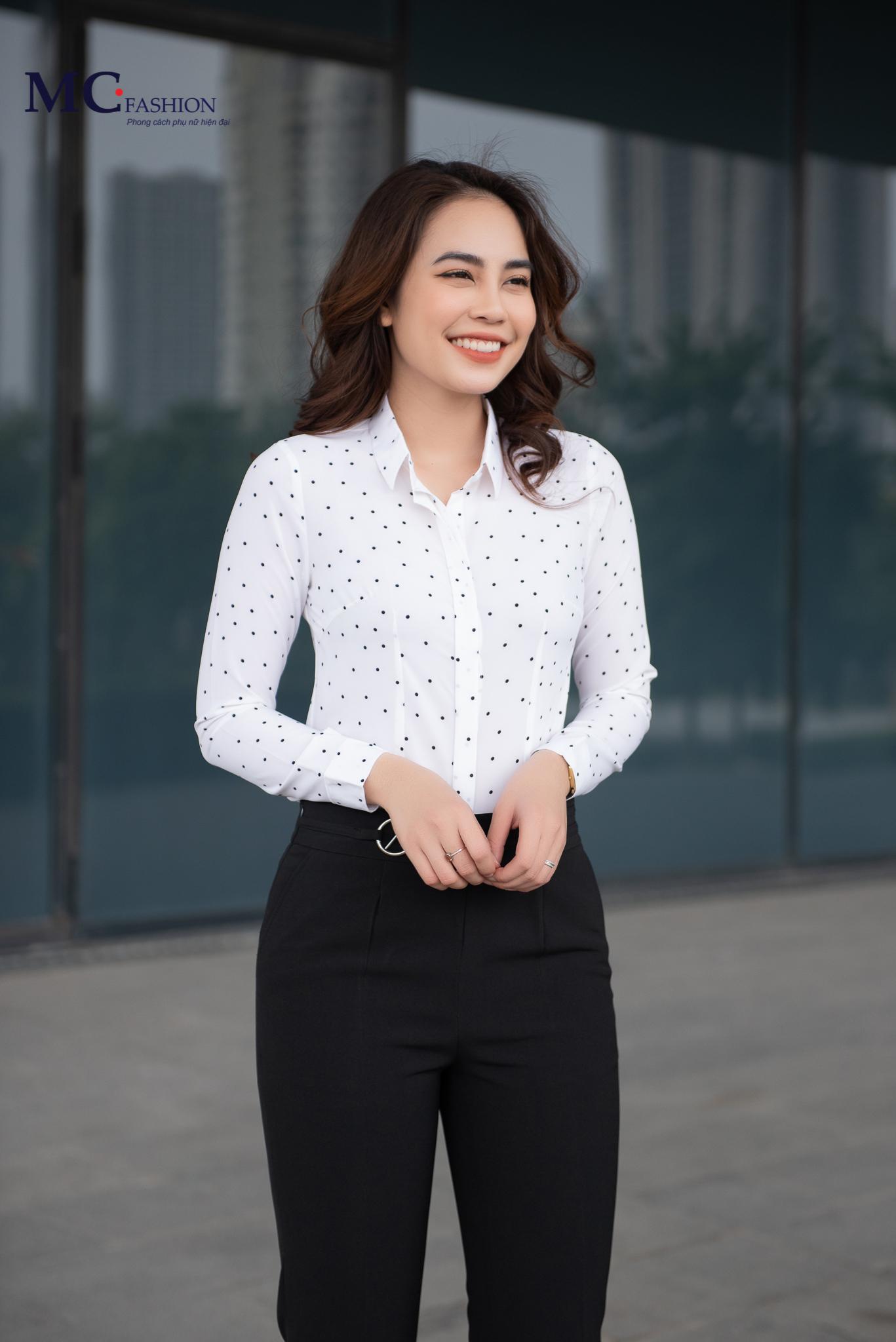 Áo sơ mi công sở  họa tiết ( A0284)