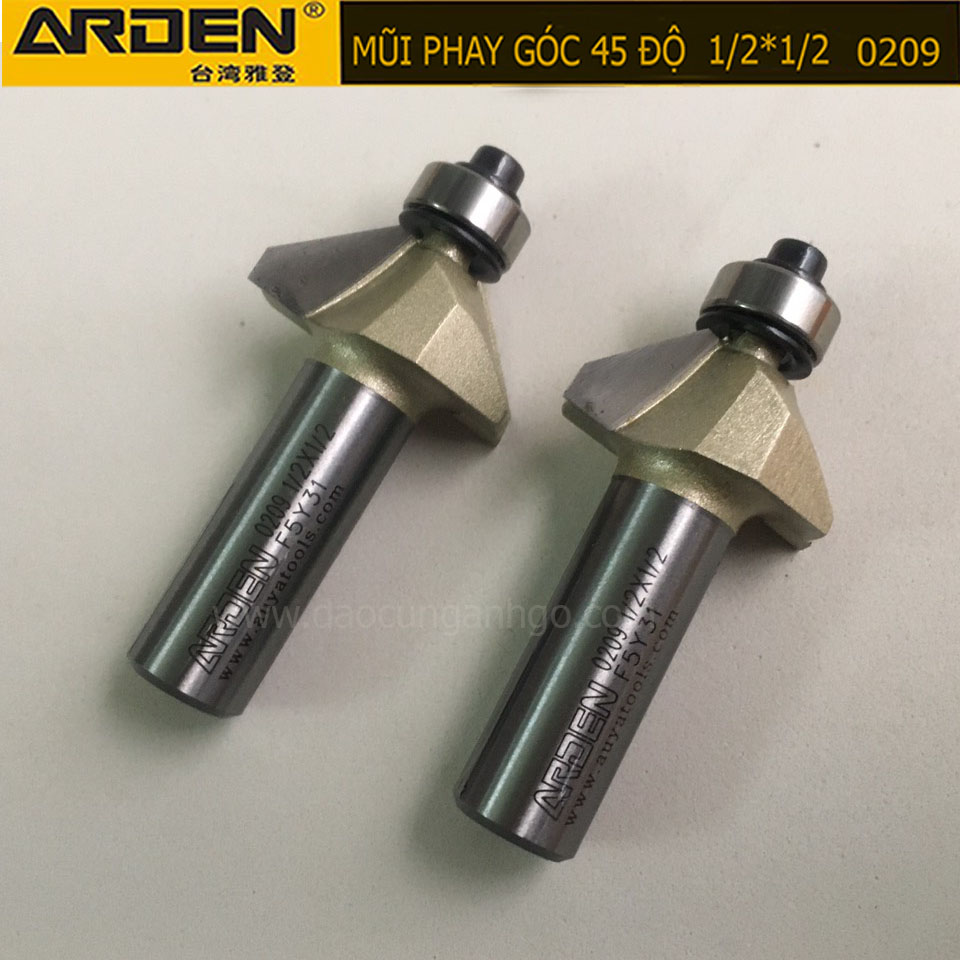 [HCM]Mũi phay góc 45 độ ARDEN 1/2*1/2 0209 Cốt 12.7mm
