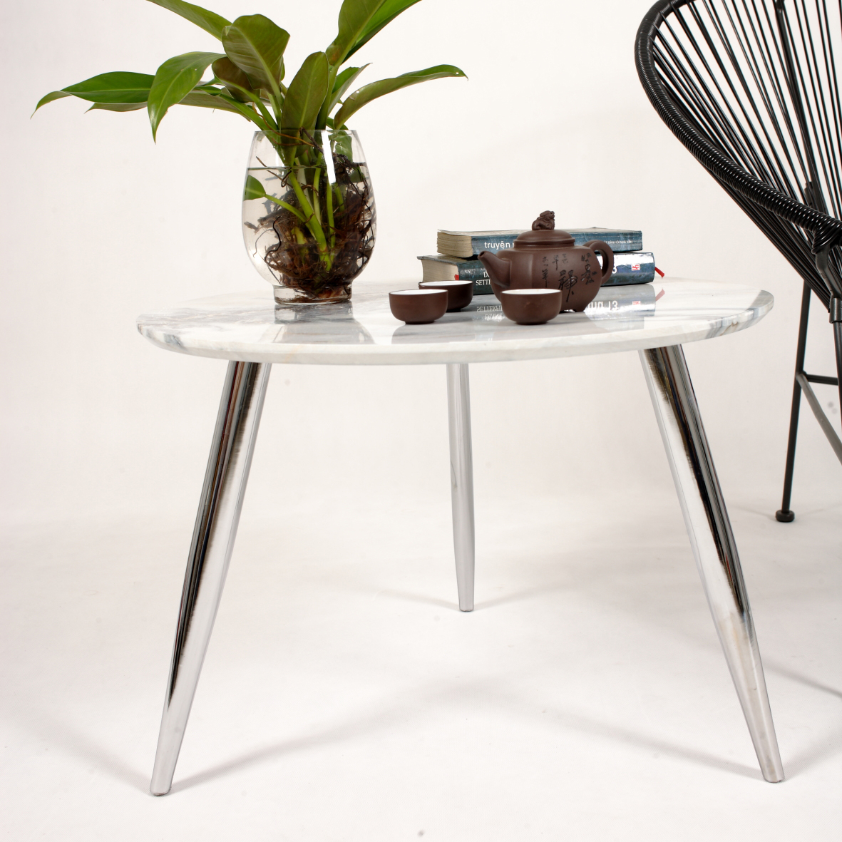 Chân bàn Louis 30cm Gold - Silver