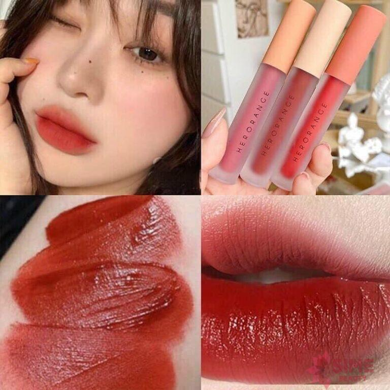 [ HOT 2021 ] Sét 3 cây son kem lì Herorange siêu lỳ mềm môi