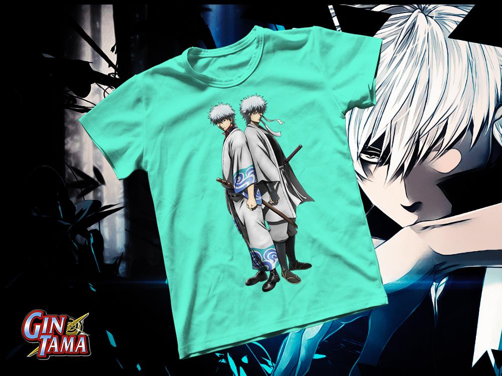 Áo thun Cotton Unisex - Anime - Gintama - Gintoki