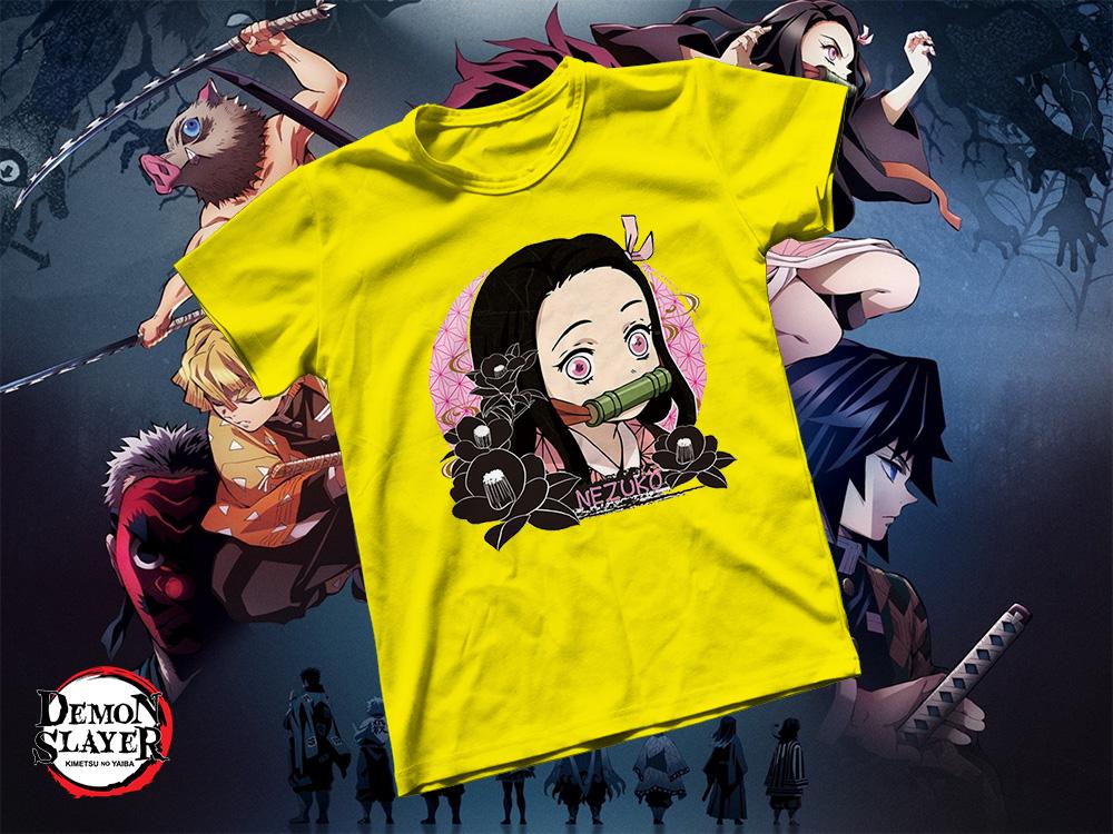 [HCM]Áo thun Cotton Unisex - Anime - Kimetsu no Yaiba - Kamado Nezuko