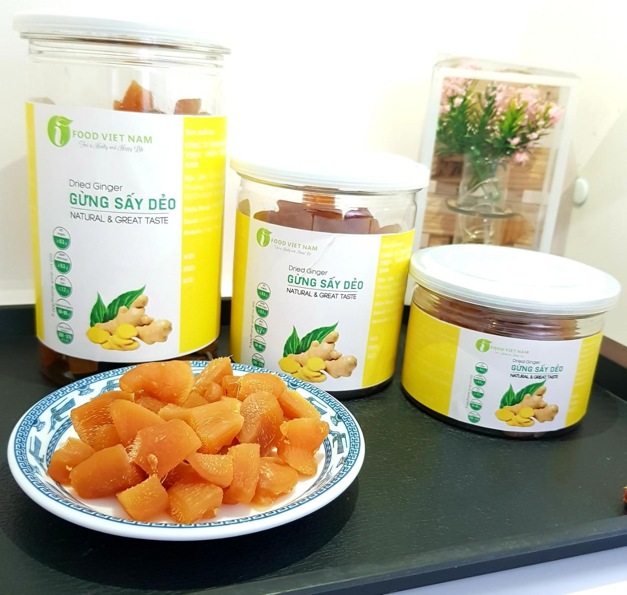 Gừng Sấy Dẻo Ifood - Hũ 200gr