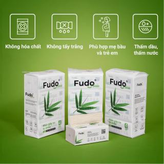 Khăn giấy tre Fudo - 12 gói giấy rút- Giấy ăn Fudo 100% bột tre thumbnail