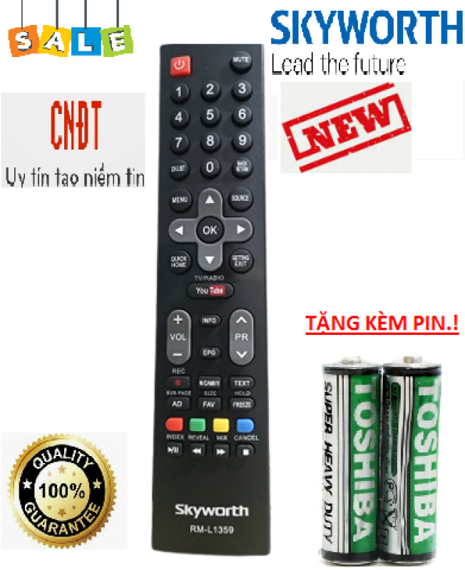 Bảng giá Remote điều khiển Tivi Skyworth RM-L1159-Hàng tốt-Mới 100%-Tặng kèm PIN
