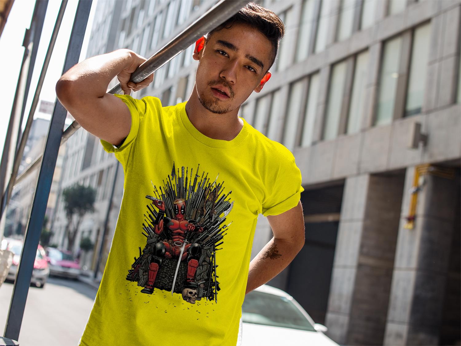 Áo thun nam in hình bố già deadpool - cotton thun phong cách cá tính - cực chất và đẹp