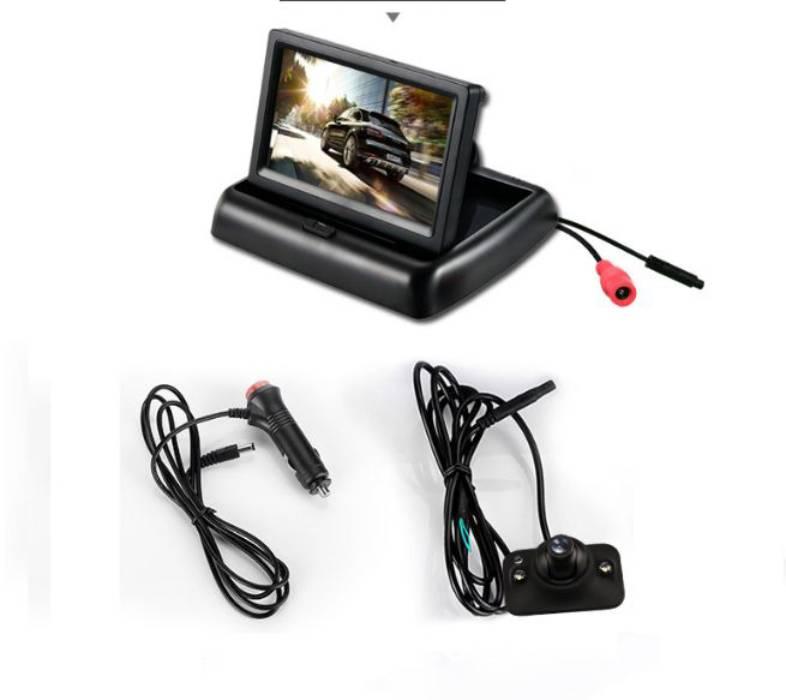 Camera cặp lề không khoan gương hồng ngoại màn hình gập 4.3'' tặng 1 lọ keo chuyên dụng