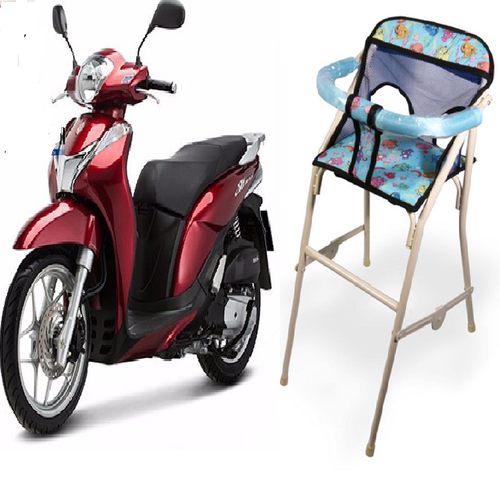 Ghế đi xe máy xếp gọn có vòng bảo vệ xe SH mode, grande