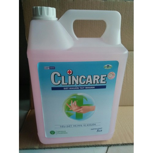 [HCM]Dung dịch rửa tay sát khuẩn Clincare can 5 lít (Diệt sạch khuẩn)