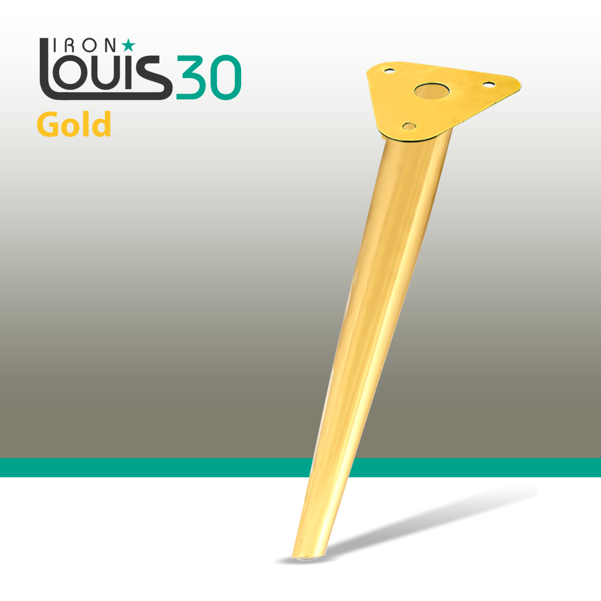 Chân bàn Louis 30cm Gold - Silver
