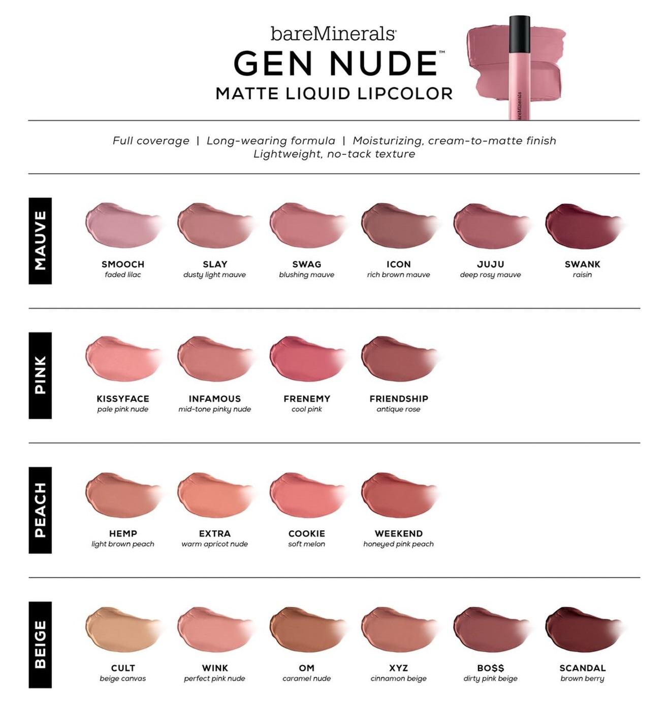 Son Kem Lì BareMinerals Gen Nude Matte Liquid Lipcolor