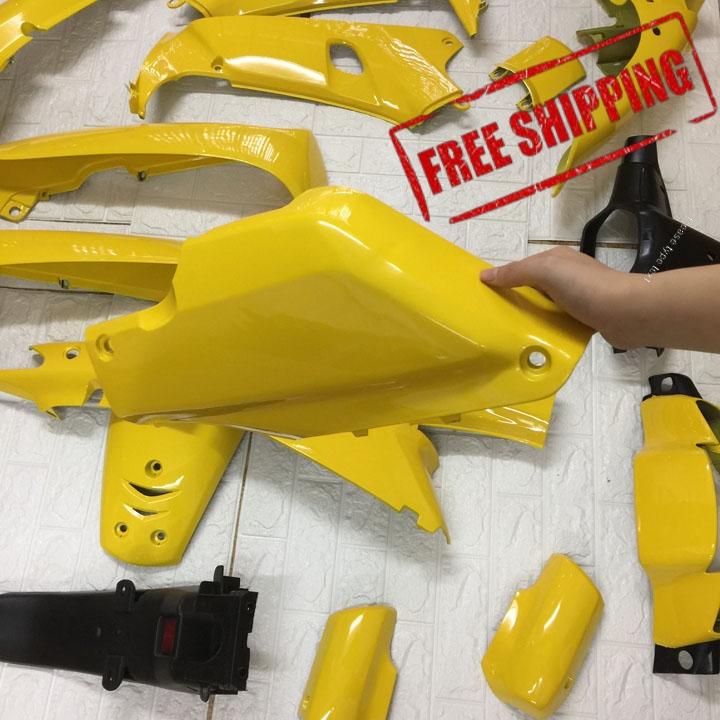 [MIỄN SHIP] Bộ dàn áo xe WAVE alpha - Wave zx - wave 110 ,nhựa nguyên sinh ABS màu Vàng đời xe 1997 đến 2006 - có KHUYẾN MẠI BỘ TEM 3 LỚP, đồ phụ tùng xe máy giá rẻ