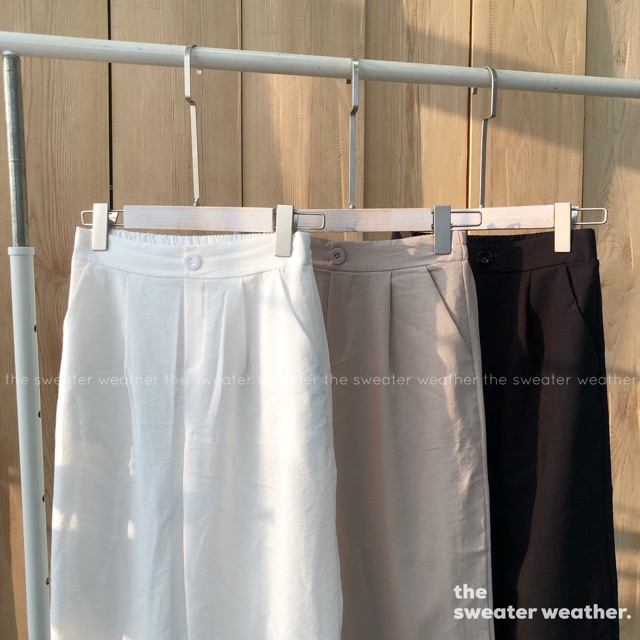 Quần culottes đũi