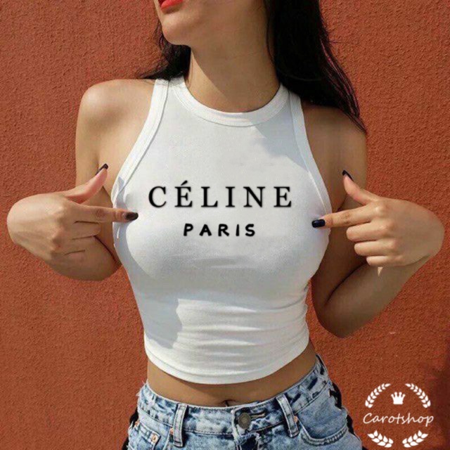 Áo thun ba lỗ croptop in siêu hot