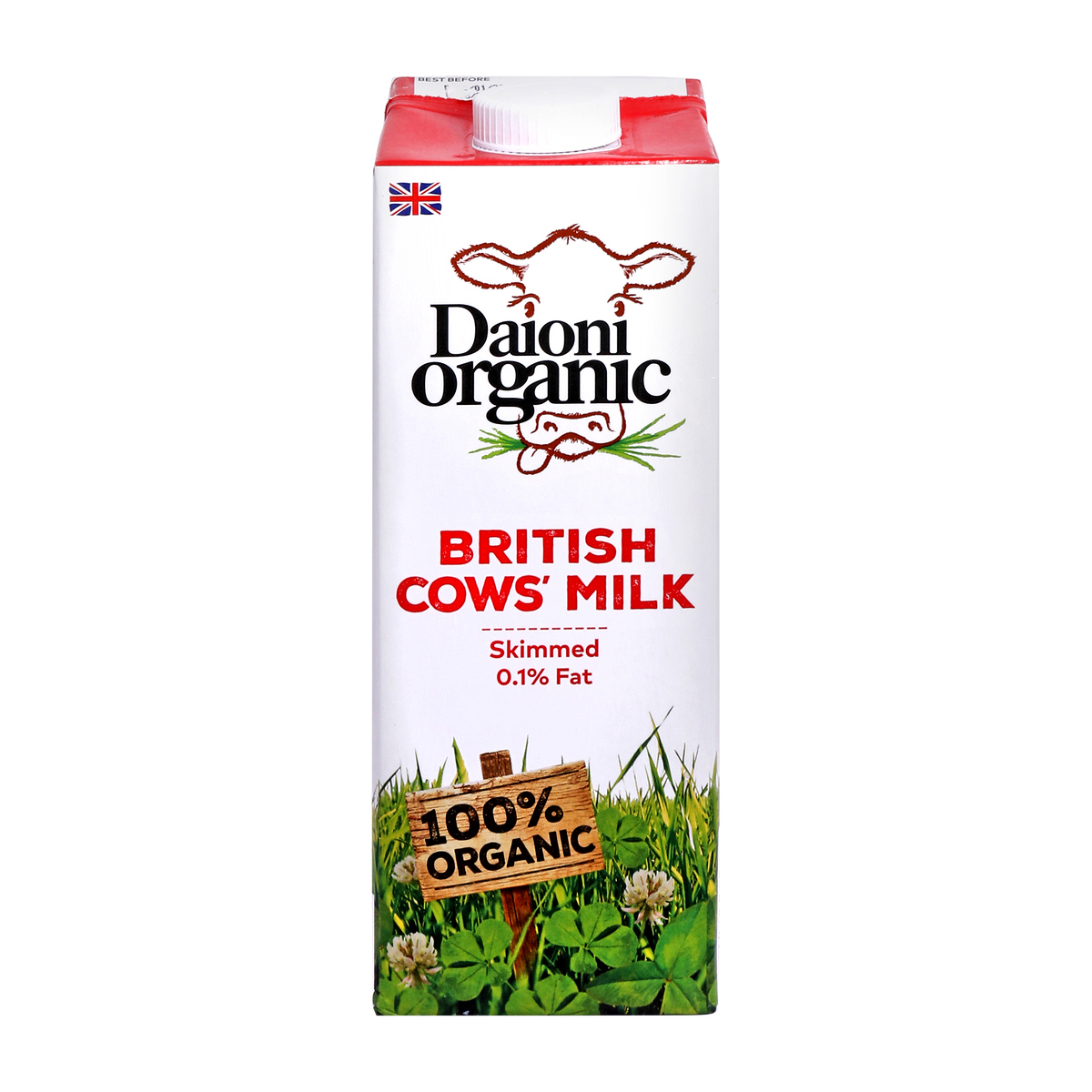 Daioni Organic Skimmed milk 1L 0.1% fat