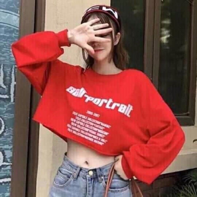 Áo Thun Nữ Tay Dài Croptop Salf-Portrait
