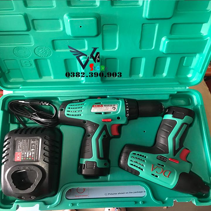 Bộ combo máy khoan và máy siết vít dùng pin DCA ADKIT01