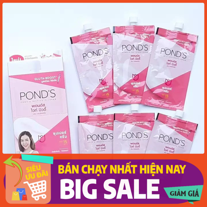 1 Hộp 6 Tuýp Kem dưỡng trắng da Ponds Thái Lan chính hãng