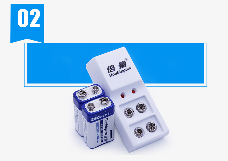 Bộ sạc pin 9V (pin vuông) Doublepow DP-B09
