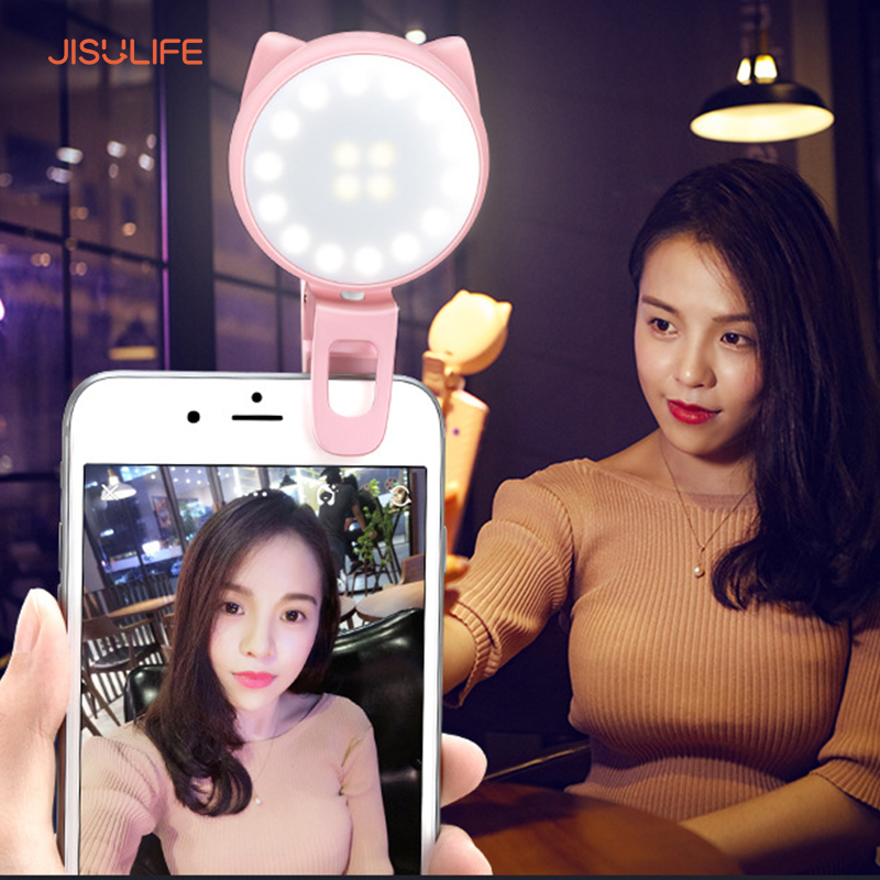 Đèn Led thông minh hỗ trợ chụp ảnh selfie chính hãng JisuLife, 32 đèn Led phân bổ đều giúp chụp ảnh luôn luôn đẹp, bảo hành chính hãng 12 tháng