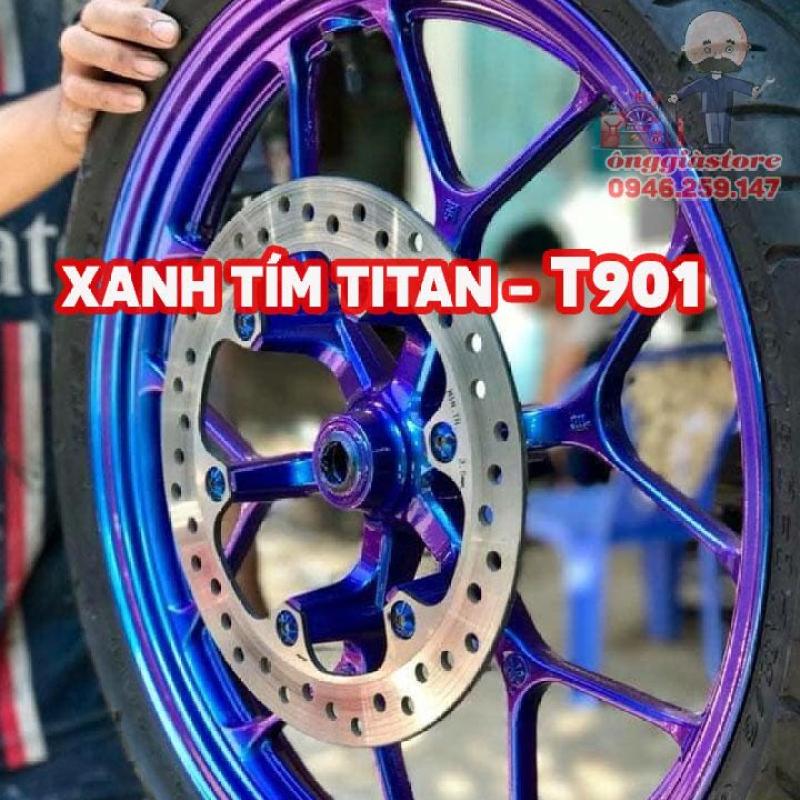 SƠN SAMURAI TITAN 3D XANH TÍM T901 (NỀN ĐEN MỚI LÊN MÀU)