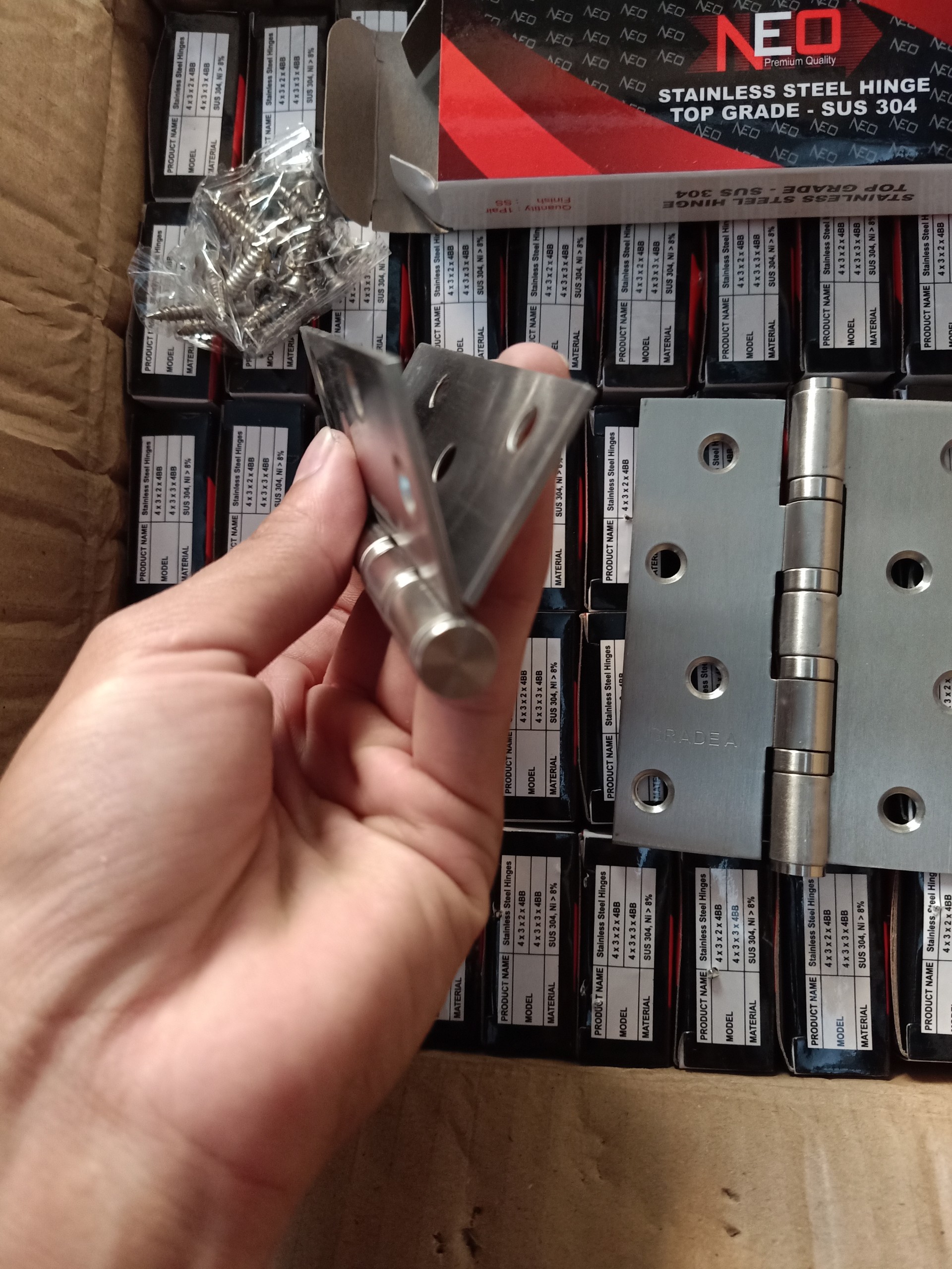 [HCM]Bản lề inox NEO 2501 4x3x2 (SUS 304) (Cặp)