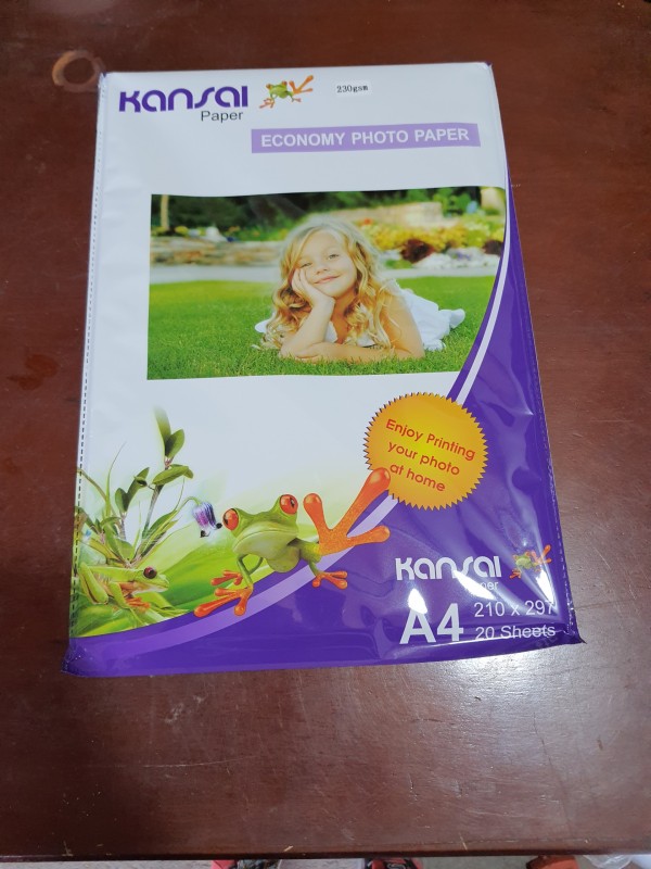 Mua Giấy in ảnh A4, giấy in ảnh Kansai, bóng 1 mặt, định lượng 180gsm, 20 tờ