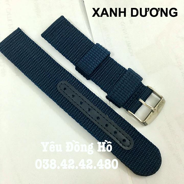 [HCM]Dây đồng hồ vải dù - loại mềm size 18mm 20mm 22mm 24mm
