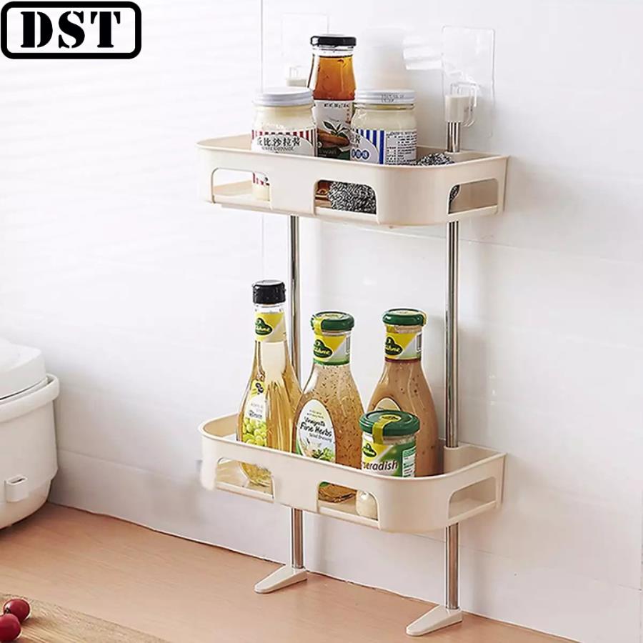 Kệ Để Đồ 3 Tầng, 2 Tầng Sau Toilet - Kệ Nhựa Hút Chân Không Trong Nhà Tắm - Kệ Nhựa Tiện Ích Không Khoan Đục