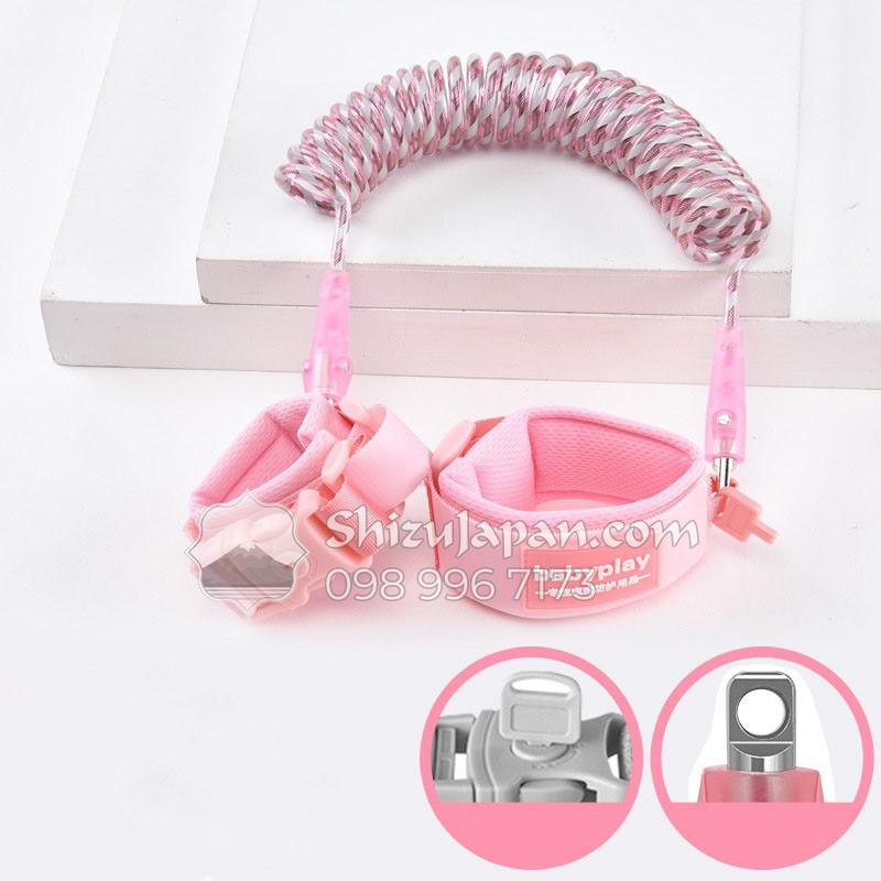 Dây Dắt Trẻ Em Đi Dạo Chống Đi Lạc Lõi Thép Phản Quang, Có Khóa Dài 2.5 - 3m Hiệu Babyplay