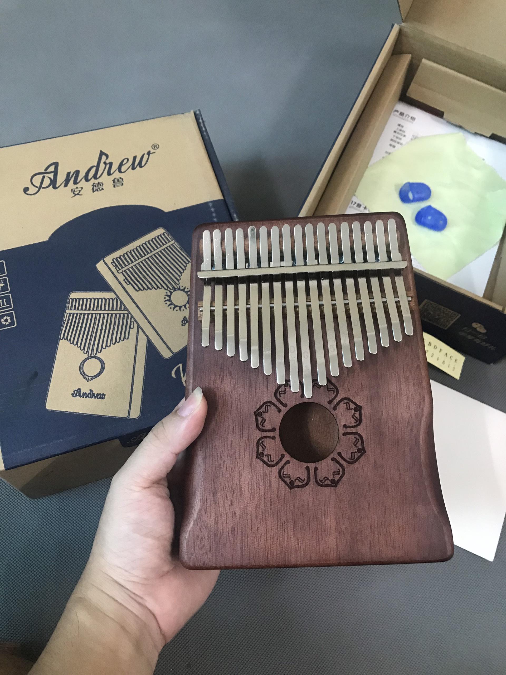 (Ảnh Thật) Đàn Gõ Kalimba Andrew Hoa Mai 17inch Cao Cấp