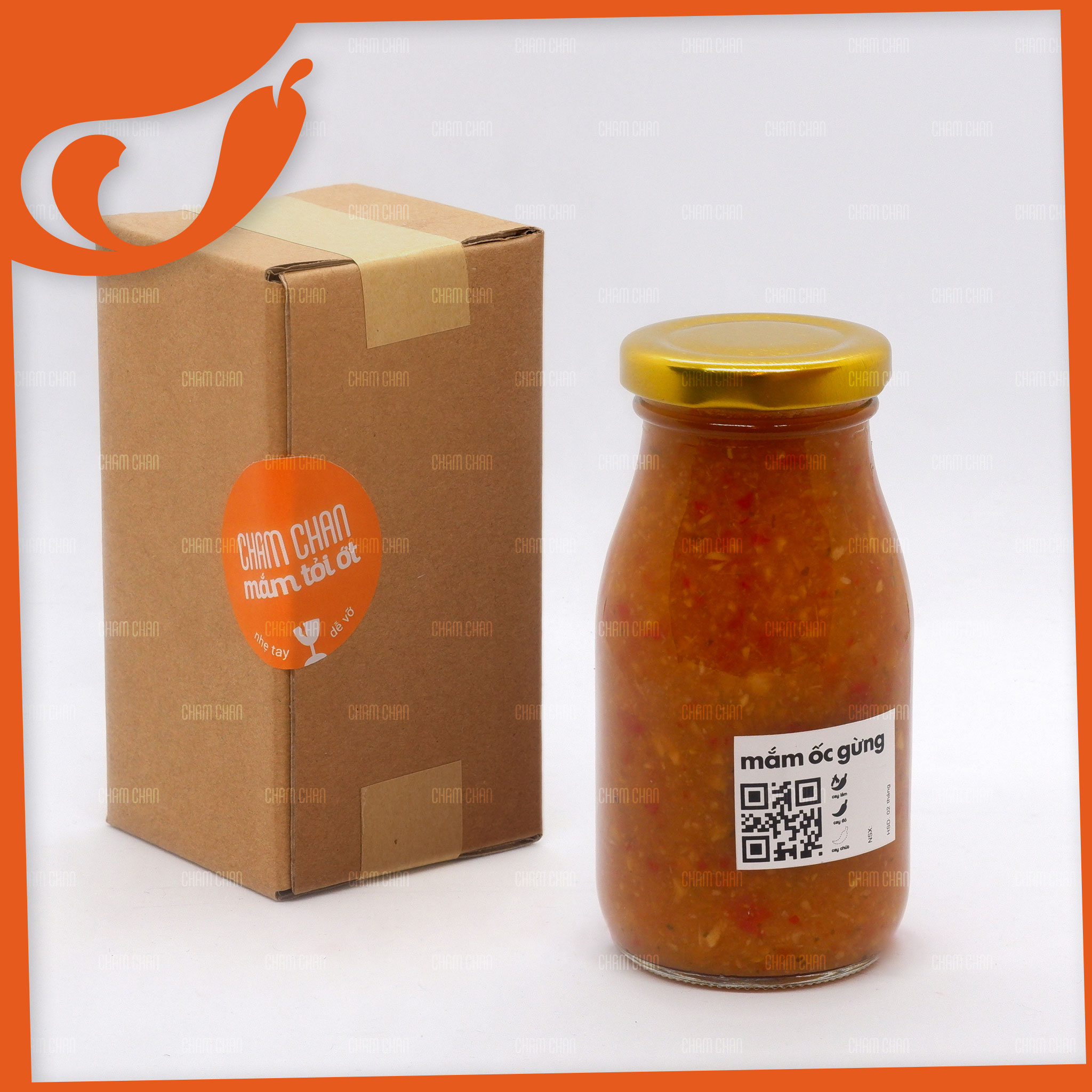 [HCM]Mắm Ốc Gừng Chấm Chan - Chai 200ml / Cay Chút
