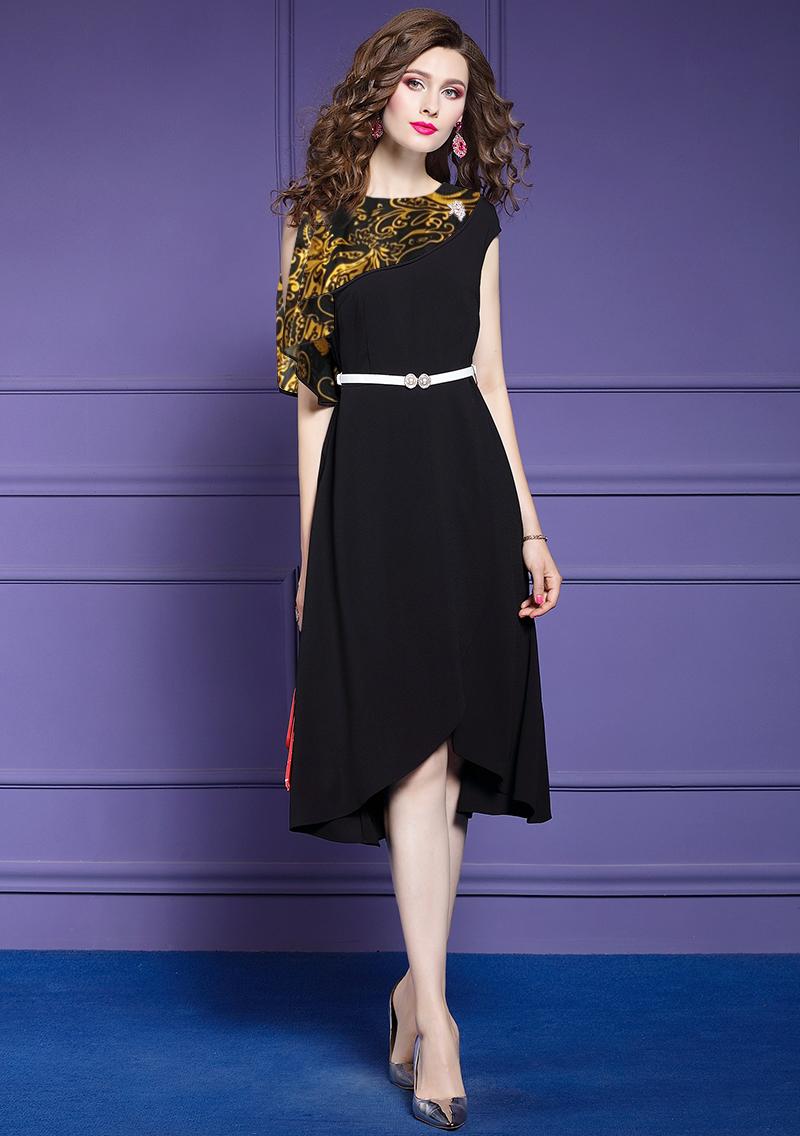 XUKA- SIÊU ĐẸP  Đầm dự tiệc trung niên sang trọng, Đầm Xòe Đuôi Tôm, Đầm Xòe Thiết Kế Kiểu Đầm Xòe Phủ Bèo Phối Bèo Kèm Phụ Kiền Ngẫu Nhiên XK 3212