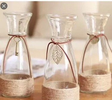 Bình hoa thủy tinh eo trang trí 500ml