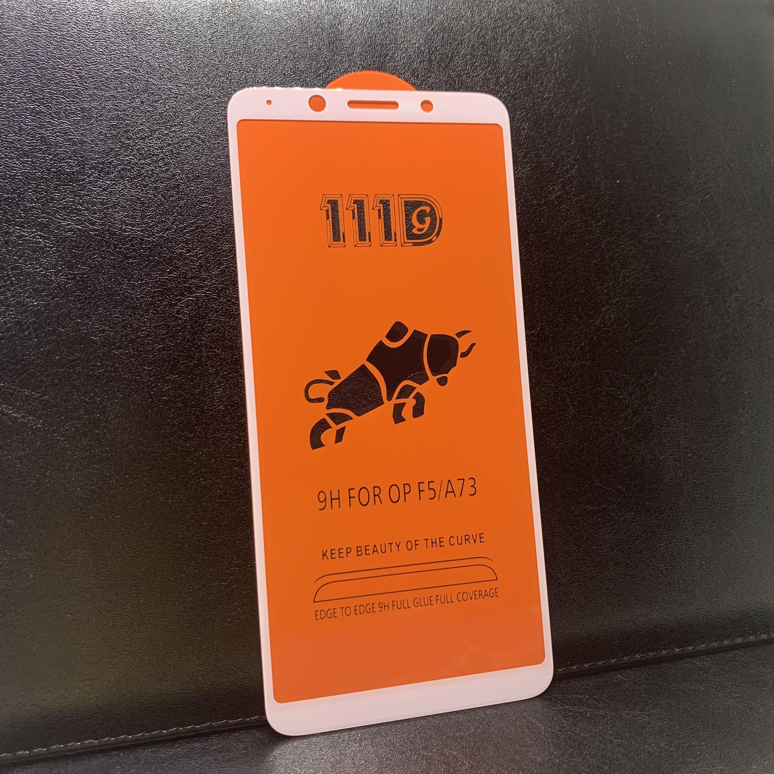 [HCM]Kính Cường Lực 111D Oppo F5 / A37 Trắng Full Keo Full màn hình