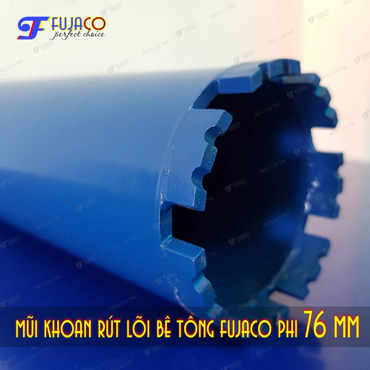 Mũi khoan rút lõi bê tông phi 76 mm - FUJACO