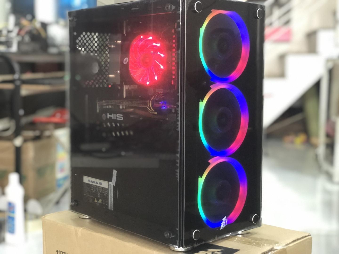 [HCM][Trả góp 0%]Máy tính chơi Game Pubg PC – Fifa4 – Pubg mobile – LMHT i5 2400 – Ram 8G – SSD 60G- Hdd 250G – Vga rời 2G 128bit ddr5 – Case Led như hình