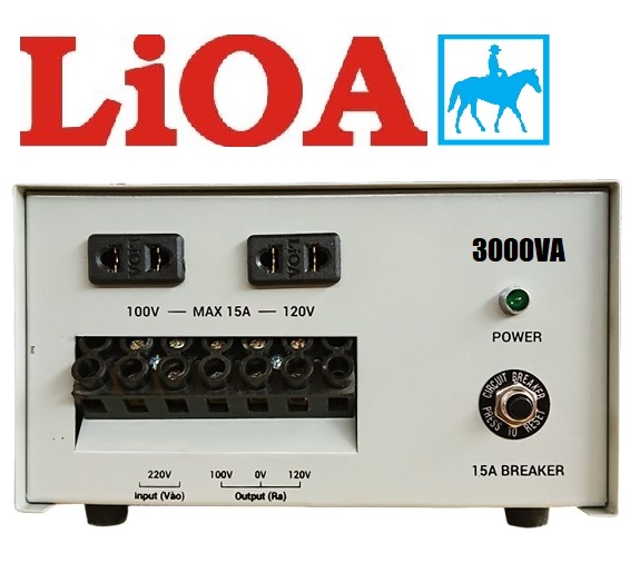 Biến áp đổi nguồn 220V ra 100V 120V 3000VA 2000VA LIOA
