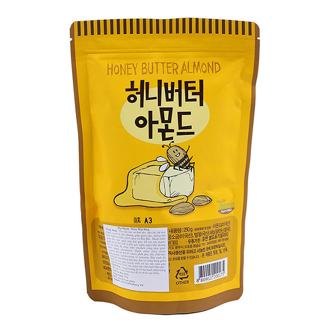 [HCM]Hạnh Nhân Tẩm Bơ Mật Ong TomS Farm 210g