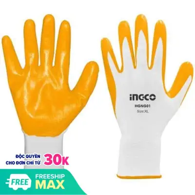 [HCM]Găng tay Nitri bảo vệ an toan trong môi trường hóa chất Total INGCO HGNG01.L