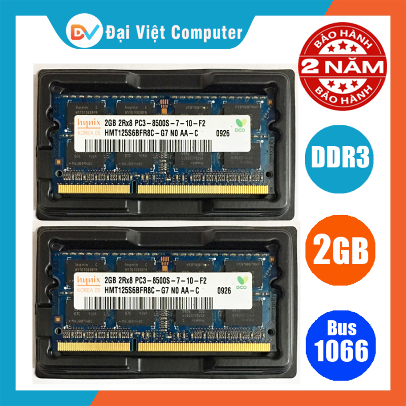 Ram Laptop DDR3 2GB bus 1066 PC3 8500s ( nhiều hãng)Hynix/Samsung/kingston/crucial - LTR3 2GB [ Shop Đại Việt Computer - Máy tính Đại Việt ]