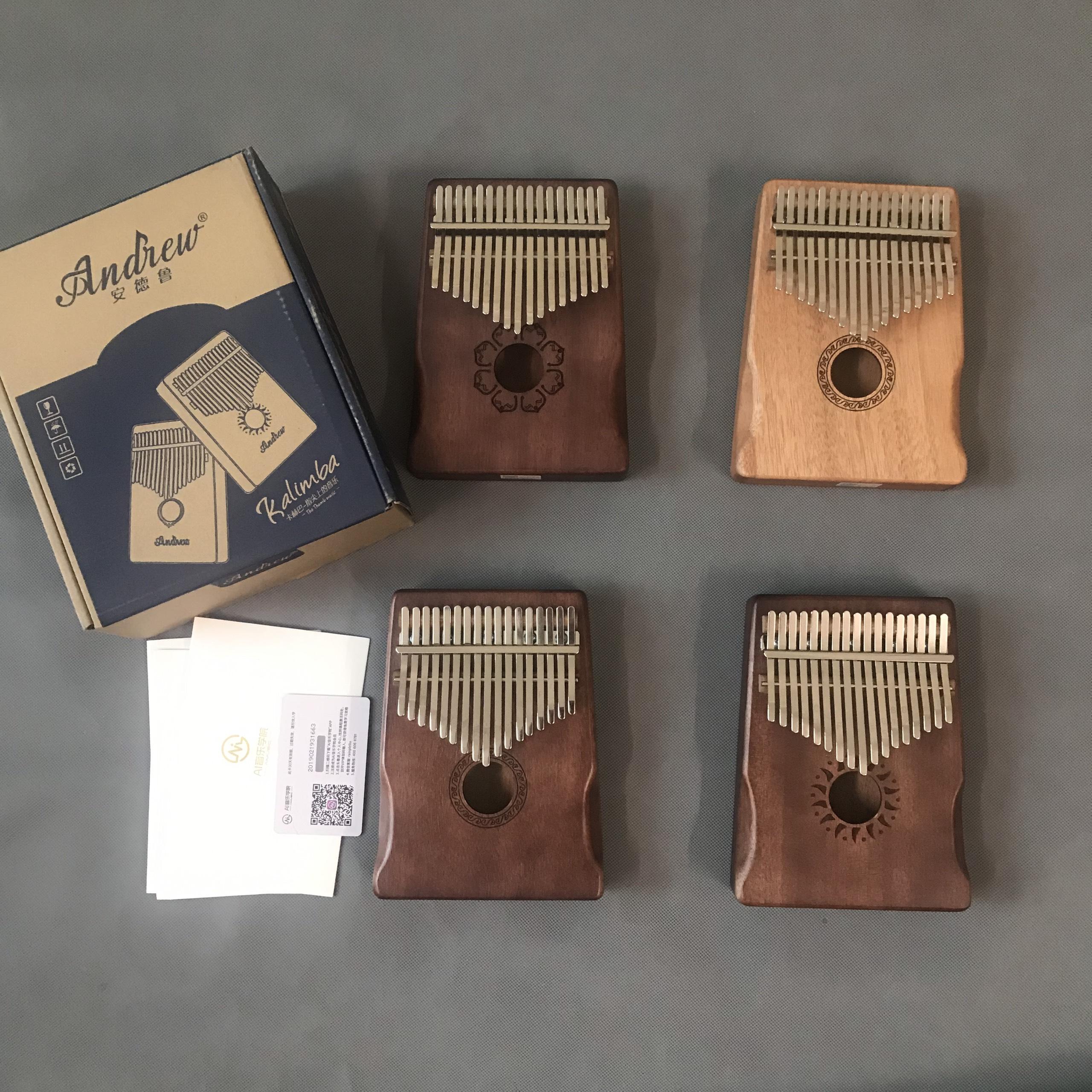 (Ảnh Thật) Đàn Gõ Kalimba Andrew Hoa Mai 17inch Cao Cấp