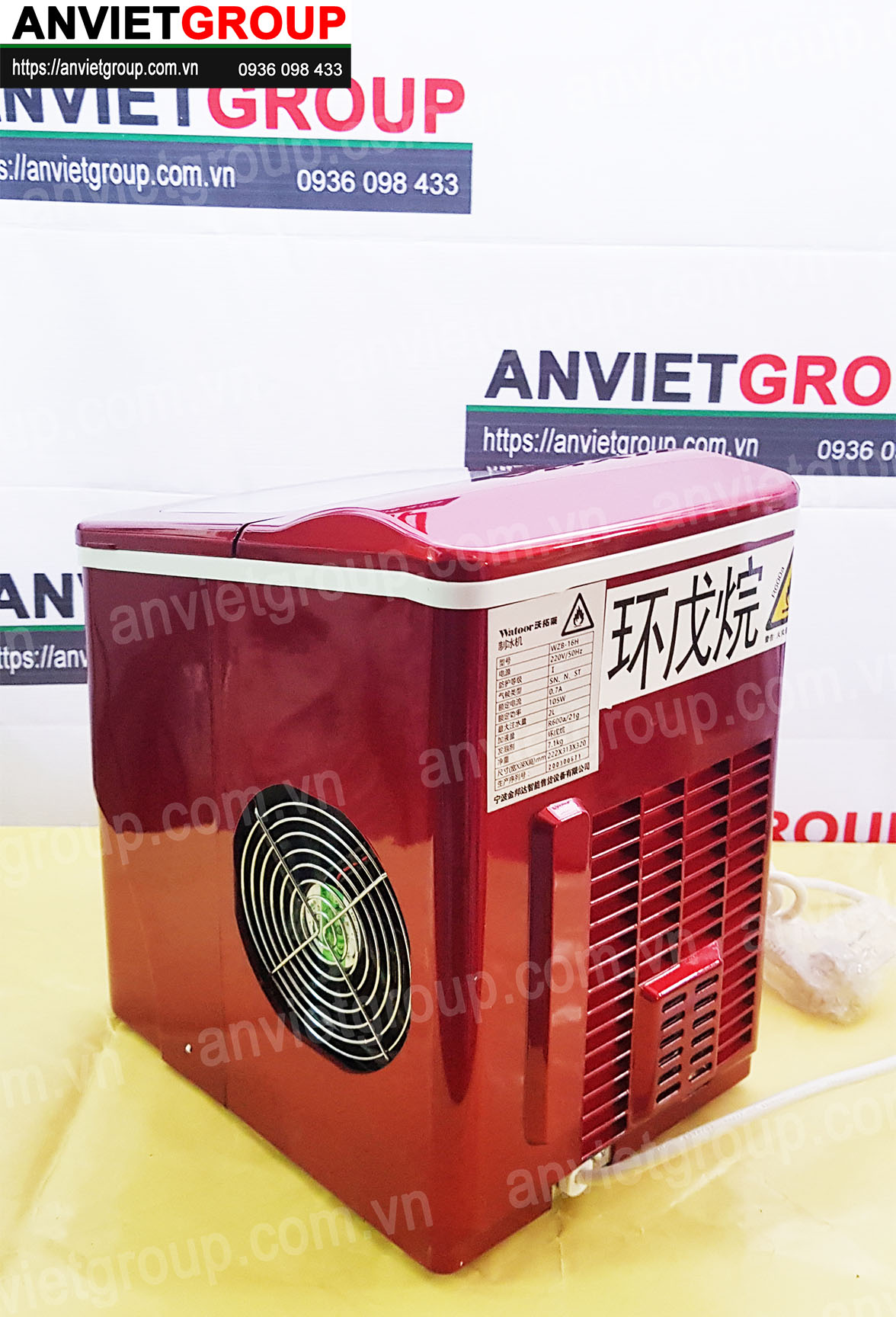 Máy làm đá viên đá bi mini tự động Watoor WZB-16H An Việt