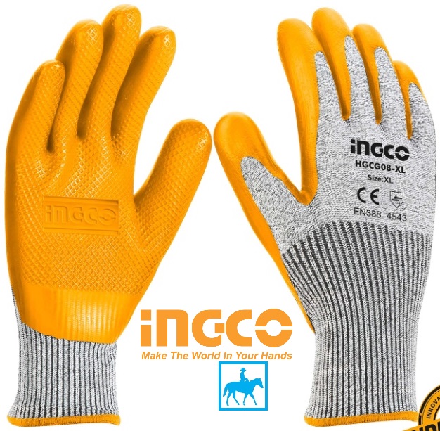 Găng Tay Bảo Hộ Chống Cắt Cut-resistance Gloves INGCO HGCG08-XL