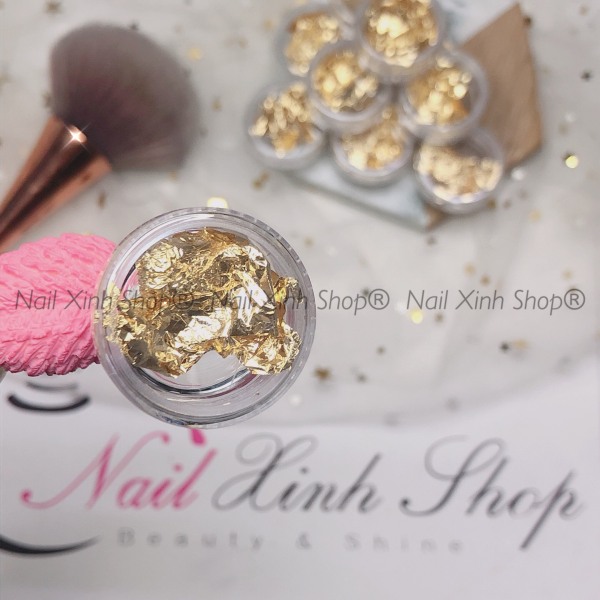 [HCM]Foil dán móng foil nail nhũ vàng trang trí móng phụ kiện nail chuyên dụng nai art 2020 giá rẻ