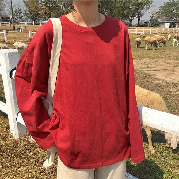 [HCM]ÁO THUN NỮ TAY DÀI UNISEX OVERHAND